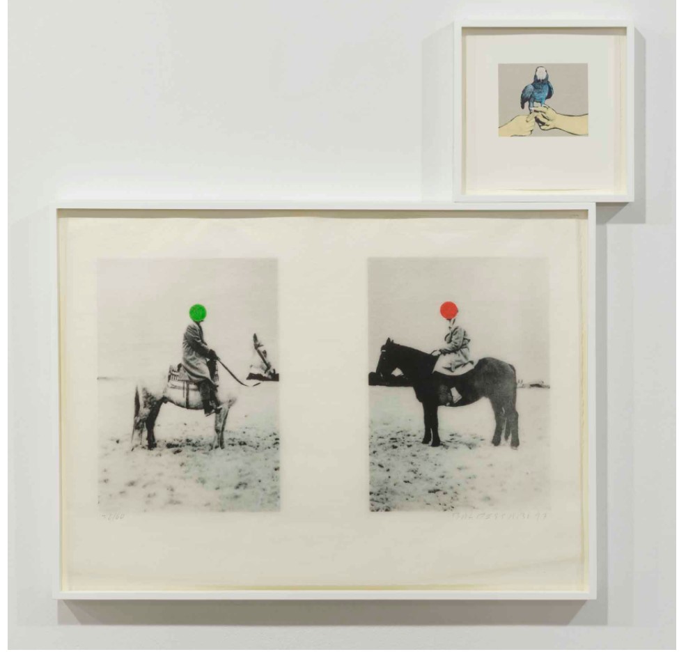Two Horses and Rider (w / Blue Parrot), 1997