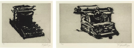 From left to right: TypewriterII, 2003; Typewriter III, 2003