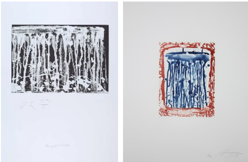 From left to right: Small Horizontal Falls, 1991; Framed Waterfall, 1991