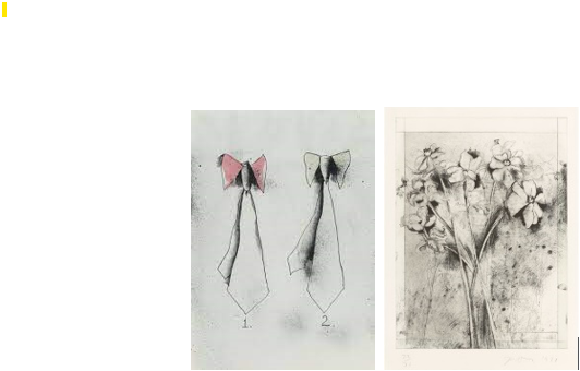 From left to right: Ties, 1976; Anemones, 1978