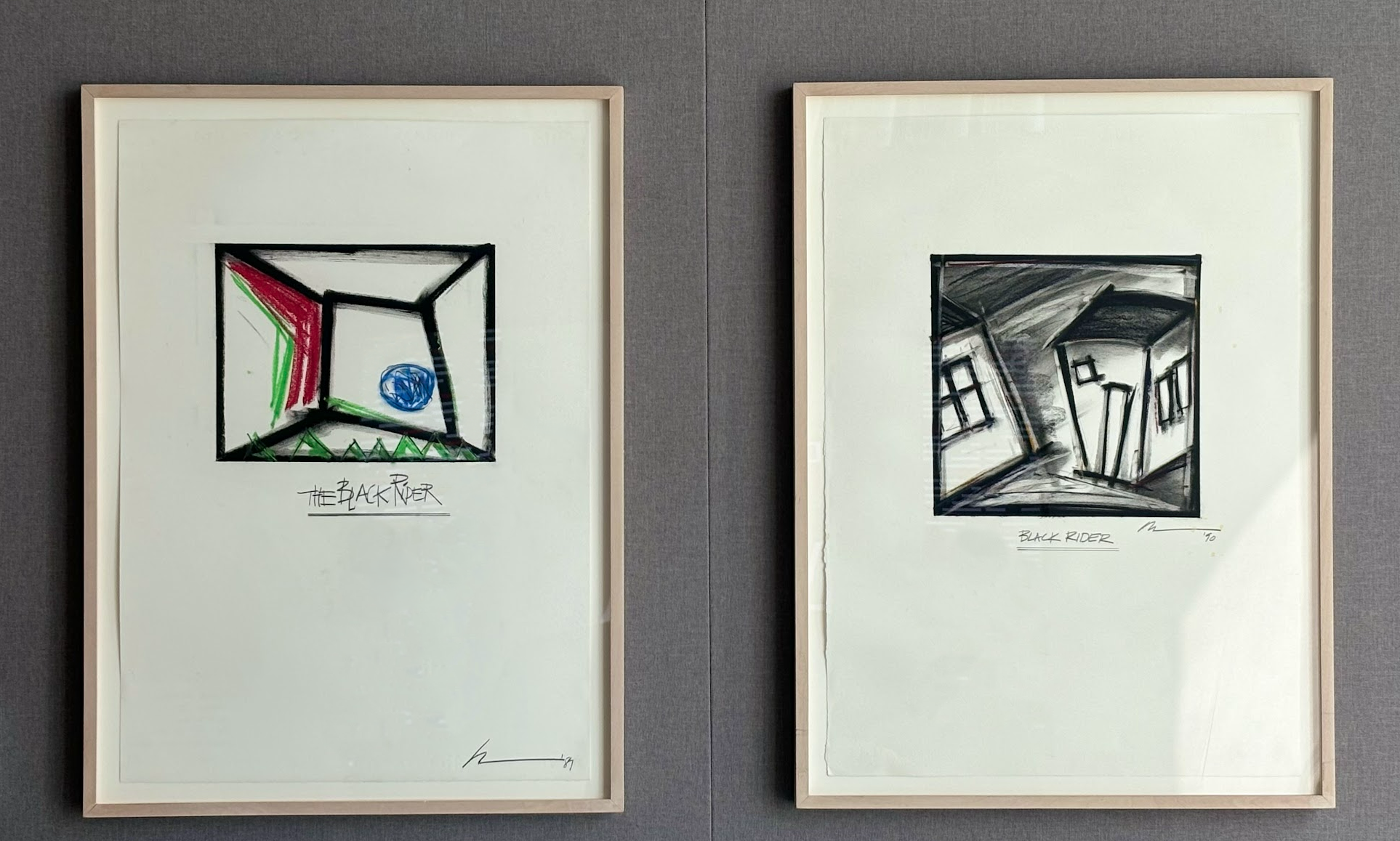 From left to right: Black Rider, Scene 12, Berlin, 1989; The Black Rider, Scene 12, Frankfurt, 1989-90