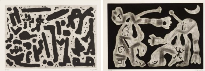From left to right: Snow in Jerusalem (Expedition to the Holy Land series), 1983; Communication, 1984