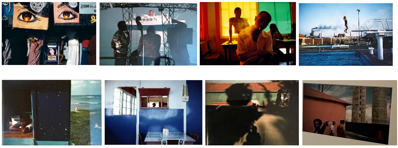 From top-left to bottom-right: Bombay, India, 1981; Haiti, 1979; Grenada, 1979; Ciudad Madero, Tamaulipas, Mexico, 1983; Dominican Republic, 1980; Grenada, 1979; Dominican Republic, 1984; Barbados, 1983