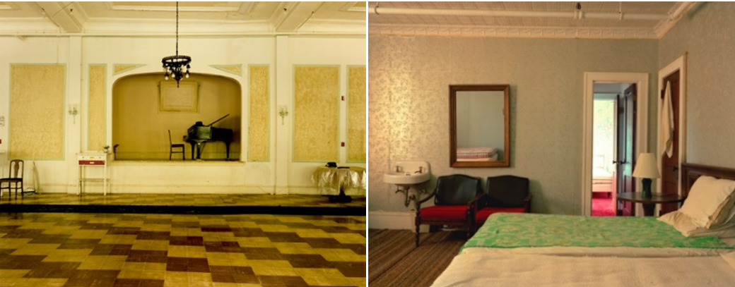 From left to right: Adler Hotel with Piano, Sharon Springs, 2005; Adler Hotel, Room 44, Sharon Springs, 2005