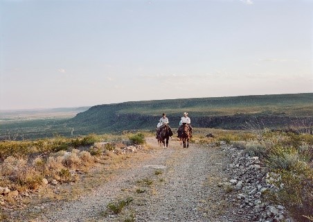 Cattle Drive at Perdiz Creek Ranch (ranchers riding), Marfa, Texas, from Silent Generali series, 2019